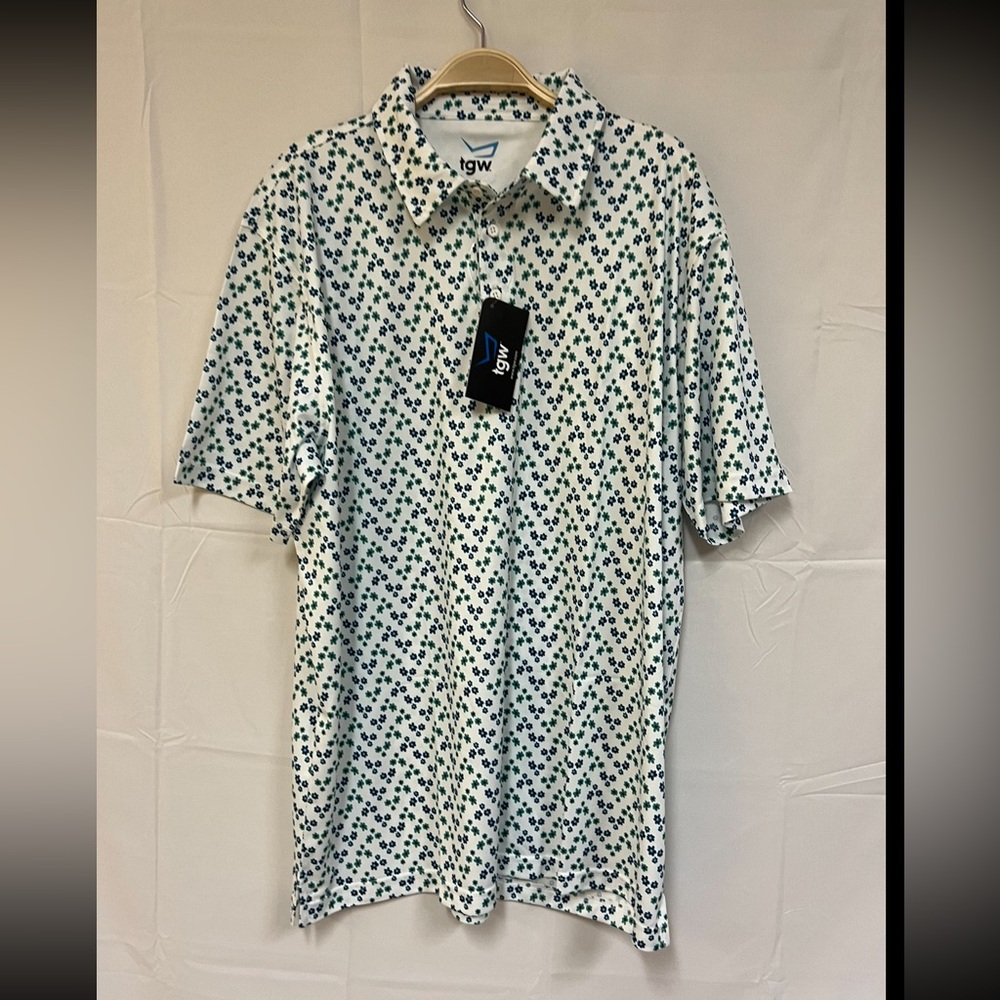 NEW TGW FLORAL PRINT POLO SIZE: XL